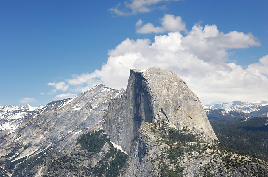 Yosemites Half Dome And Snow Covered Photograph by Gomezdavid