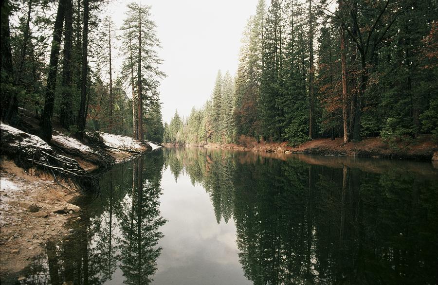 Yosemites Merced River In Winter Photograph by George Rose