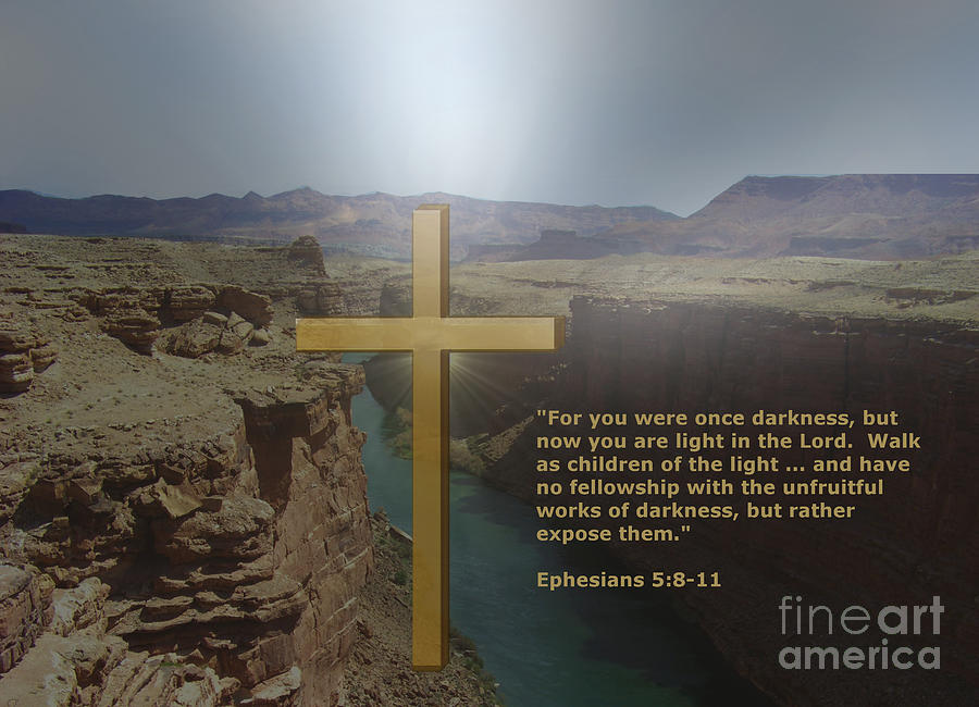 Scripture Digital Art - You Are Light in the Lord by Charles Robinson