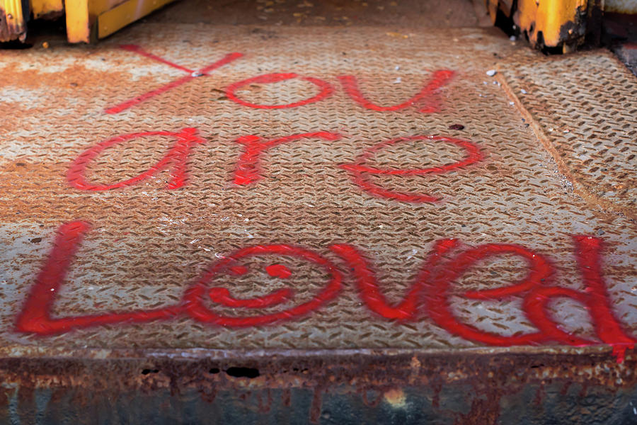 You are Loved Graffiti  Photograph by Terry DeLuco