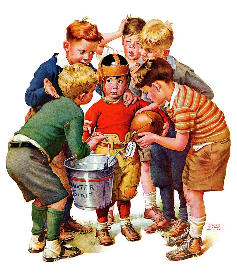 Football Drawing - You Can Be The Water Boy! by Frances Tipton Hunter