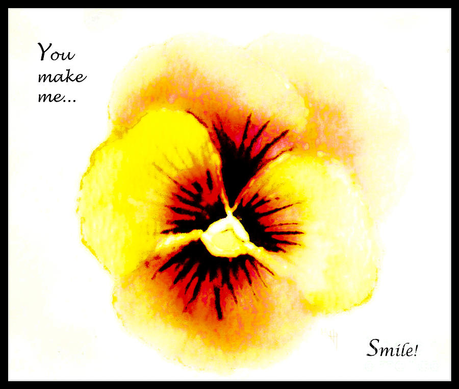 You Make Me smile - Verse Painting by Hazel Holland