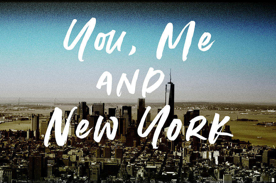 You Me New York Color- Art by Linda Woods Mixed Media by Linda Woods