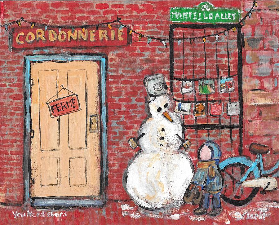 Christmas Painting - You Need Shoes by David Dossett