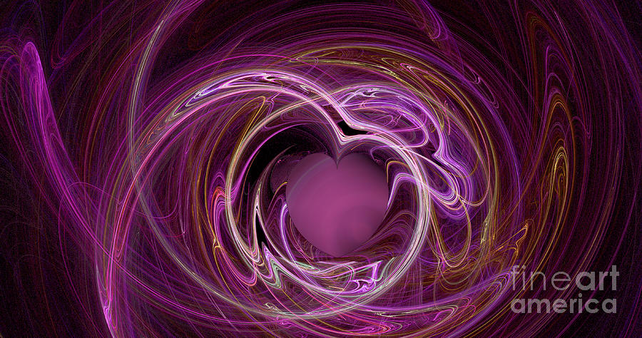 Abstract Digital Artwork Of You Touched My Heart Digital Art