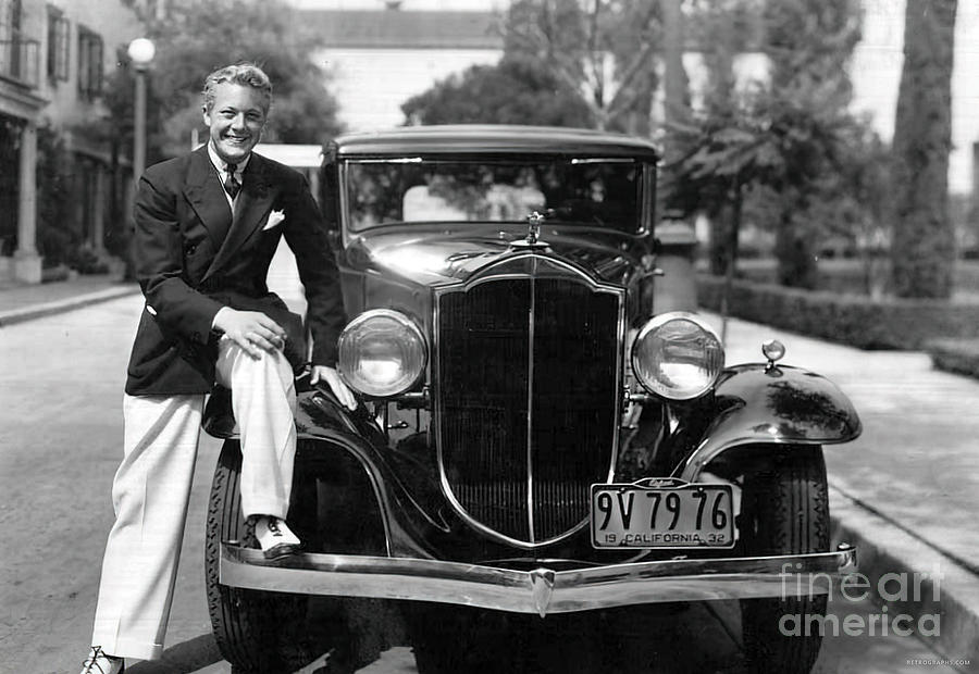 Young Actor With 1932 Packard Shovelnose Coupe Photograph by Retrographs