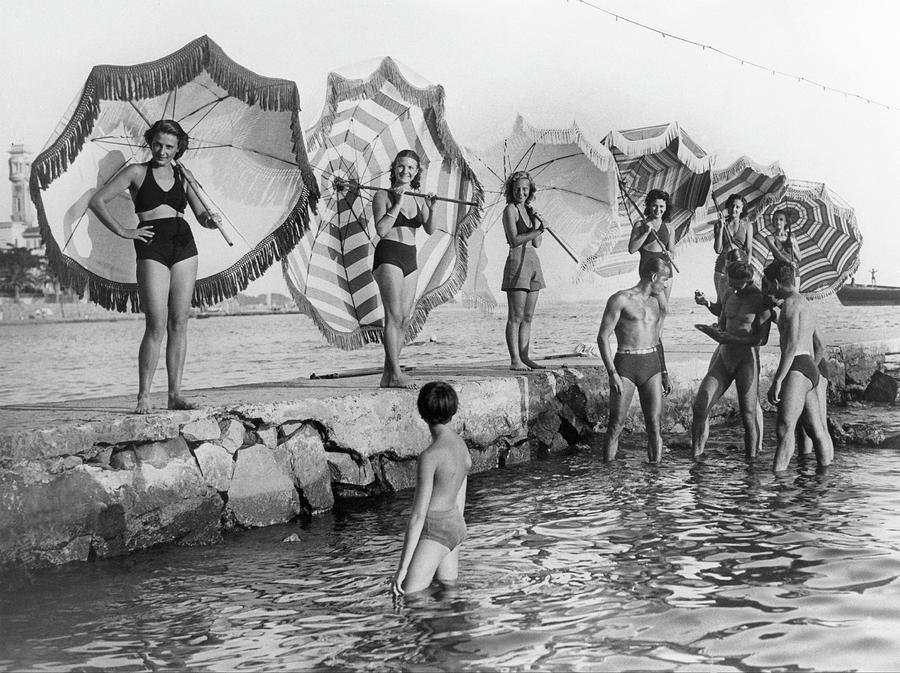 Young Bathers Participating To A Photograph by Keystone-france
