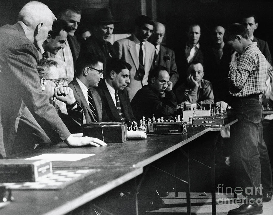 Young Bobby Fischer Playing Multiple Photograph by Bettmann