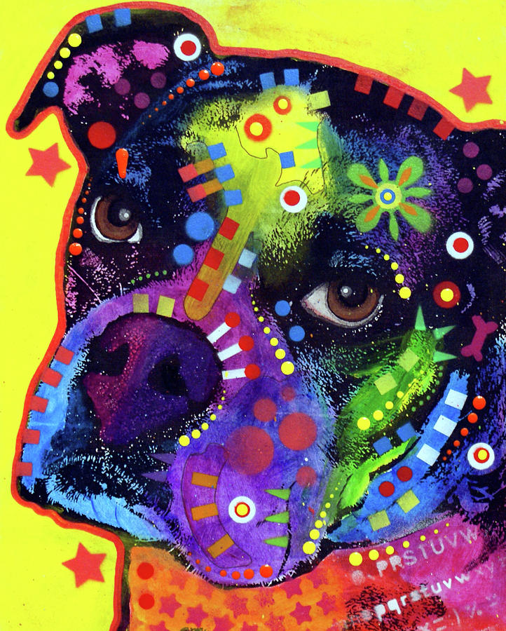 Animal Mixed Media - Young Boxer 121609 by Dean Russo