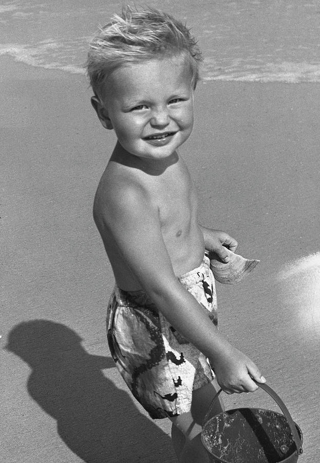 Young Boy At Beach Photograph by George Marks