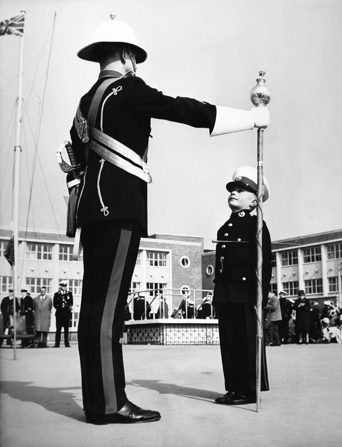 Young Boy In Uniform At Navy Ceremony Photograph by Keystone-france