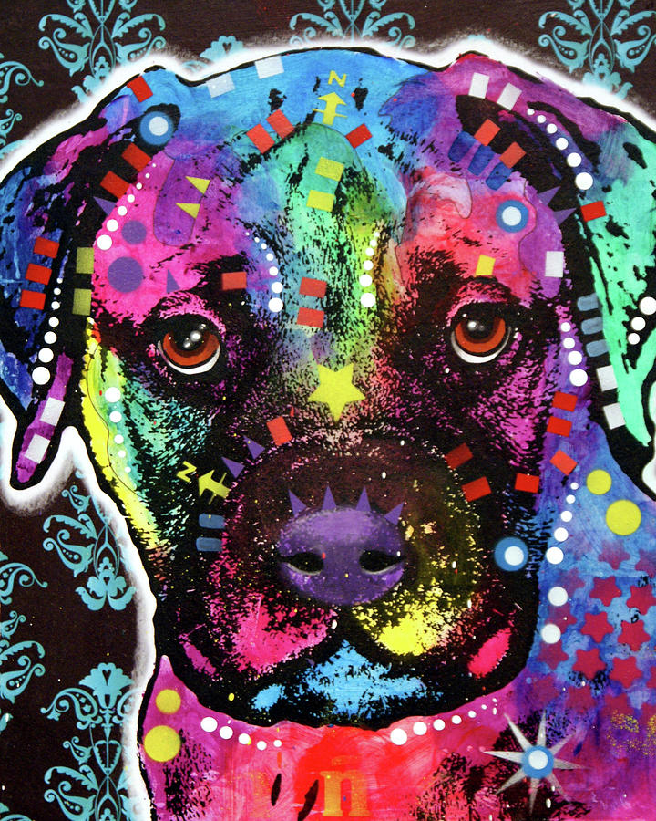 Animal Mixed Media - Young Bullmastiff by Dean Russo