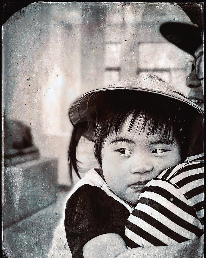 Black And White Photograph - Young Child, Siem Reap, Cambodia by Madeline Ellis