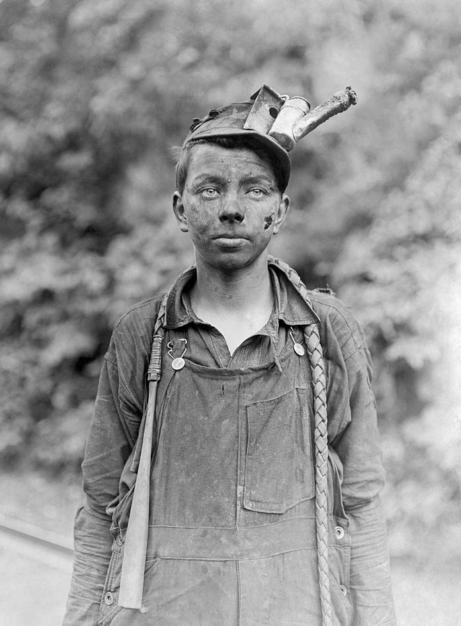 Young Coal Miner - West Virginia - 1908 Photograph by War Is Hell Store