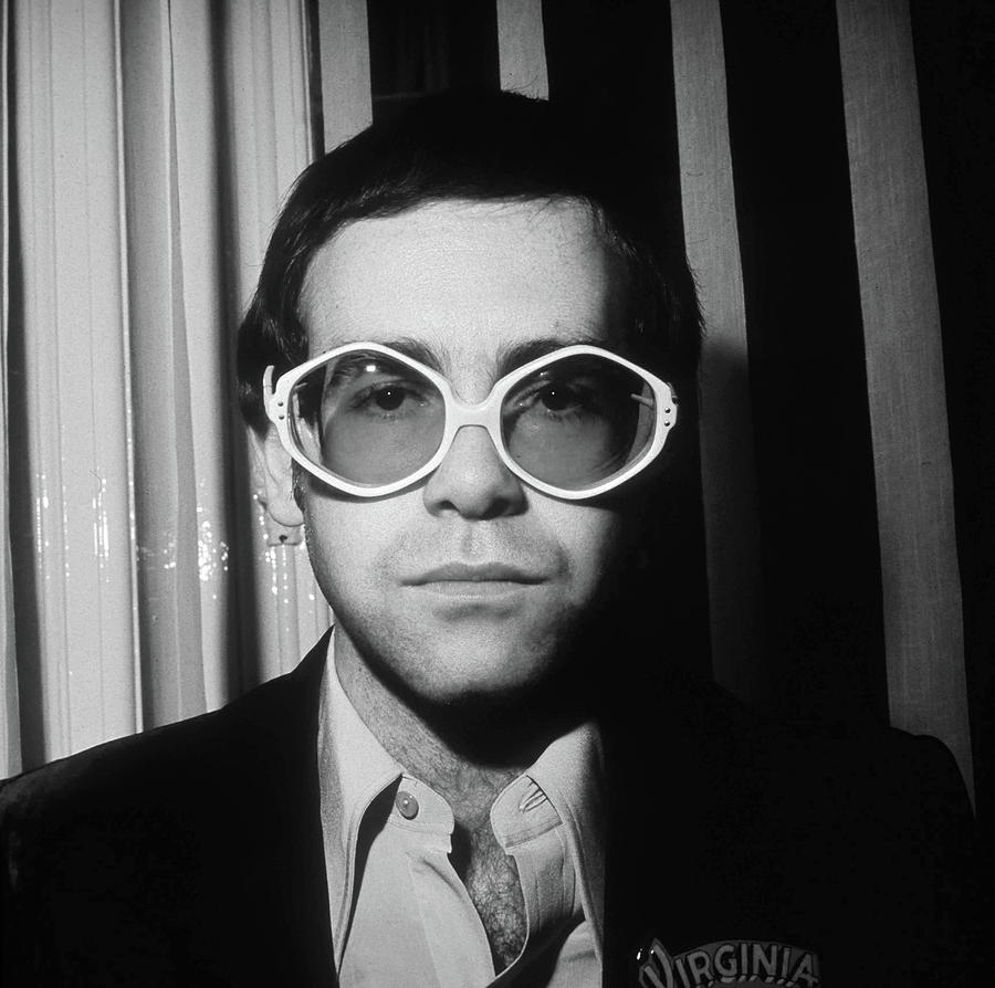 Elton John Photograph - Young Elton John In Glasses by Globe Photos
