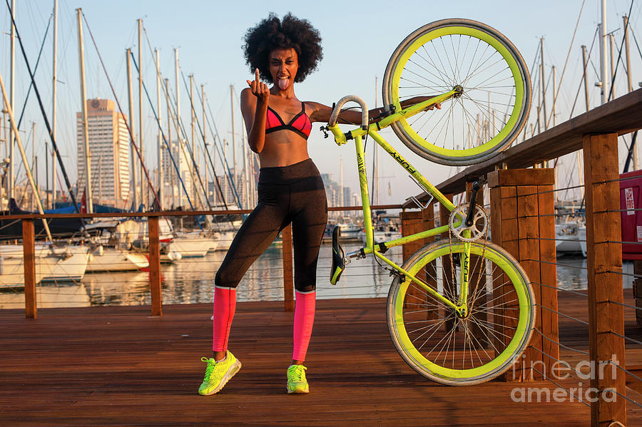 Young female African cyclist k7 Photograph by Ami Siano - Fine Art America