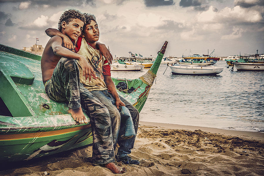 Young Fishermen Photograph by Shadyessam