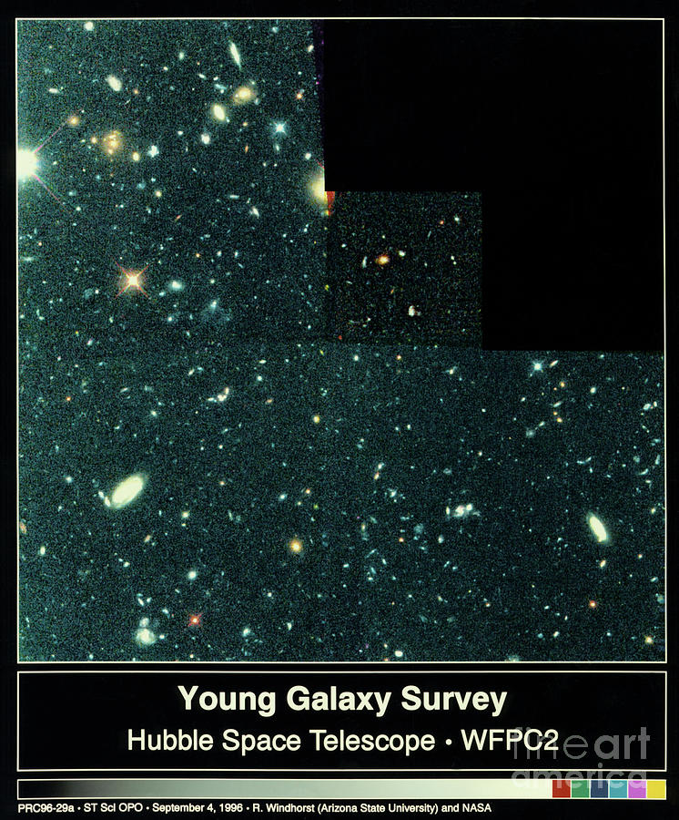 Young Galaxies Seen In Part Of Hubble Deep Field Photograph by Nasa/esa/stsci/r.windhorst & S.pascarelle, Asu/science Photo Library