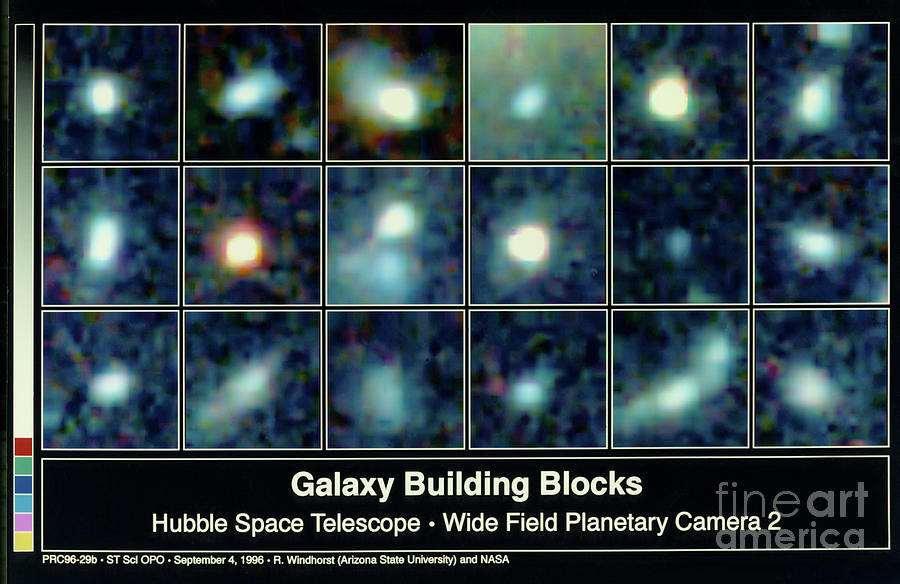 Young Galaxies Taken From The Hubble Deep Field Photograph by Nasa/esa/stsci/r.windhorst & S.pascarelle, Asu/science Photo Library