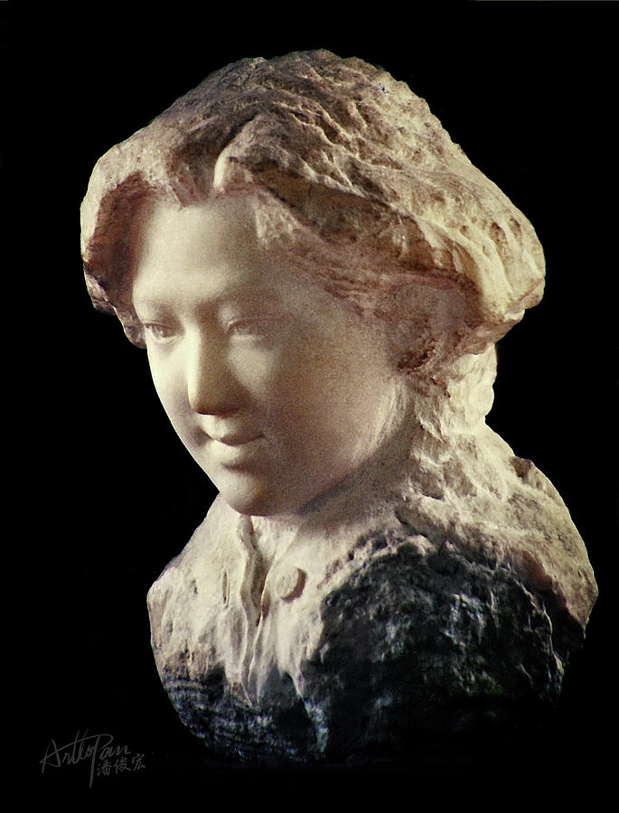 Young Girl-arttopan Carving-realistic Stone Sculptures-marble Sculpture by Artto Pan