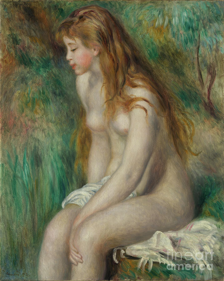 Young Girl Bathing Drawing by Heritage Images
