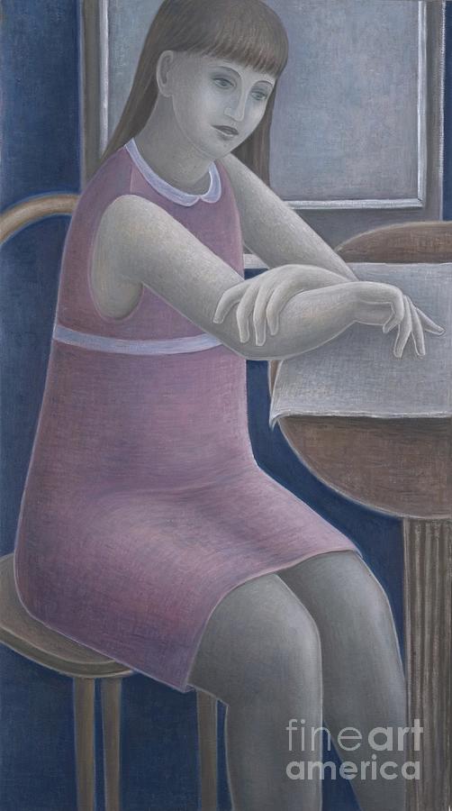 Young Girl Reading, 2008 Painting by Ruth Addinall