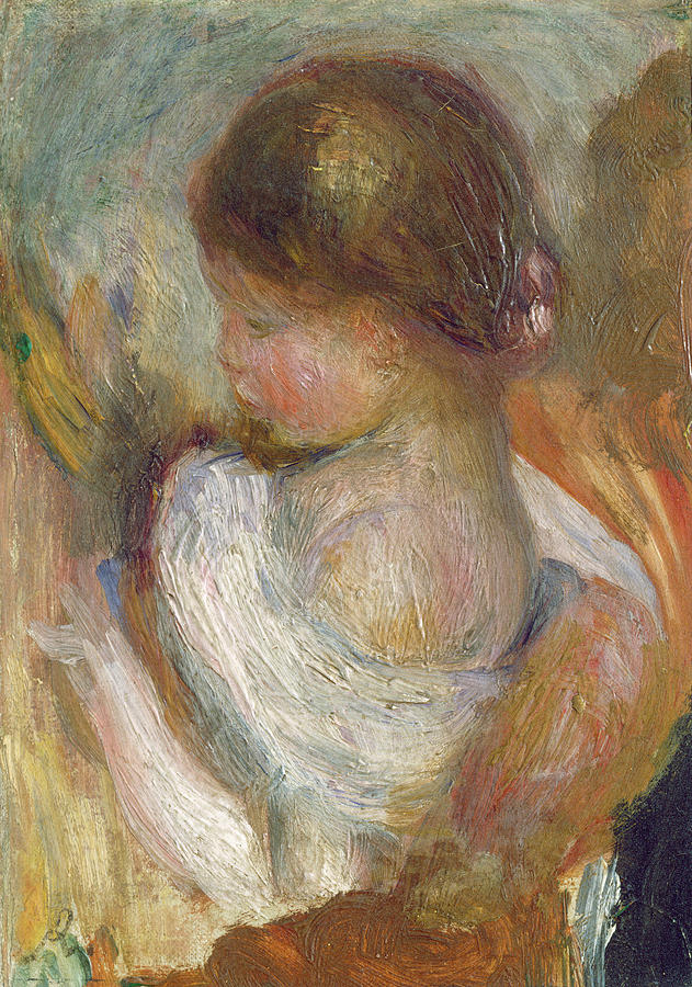 Pierre Auguste Renoir Painting - Young Girl Reading by Pierre-Auguste Renoir