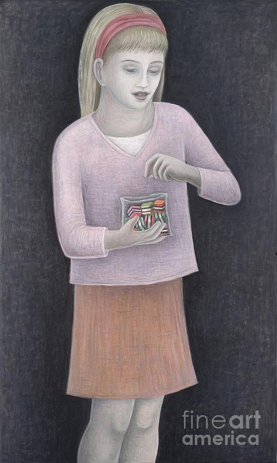 Young Girl With Sweets, 2007 Painting by Ruth Addinall