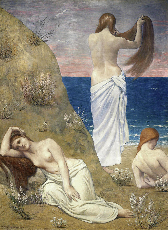 Pegasus Painting - Young Girls By The Seaside - Digital Remastered Edition by Pierre Puvis de Chavannes Pegasus Painting - Young Girls By The Seaside - Digital Remastered Edition by Pierre Puvis de Chavannes