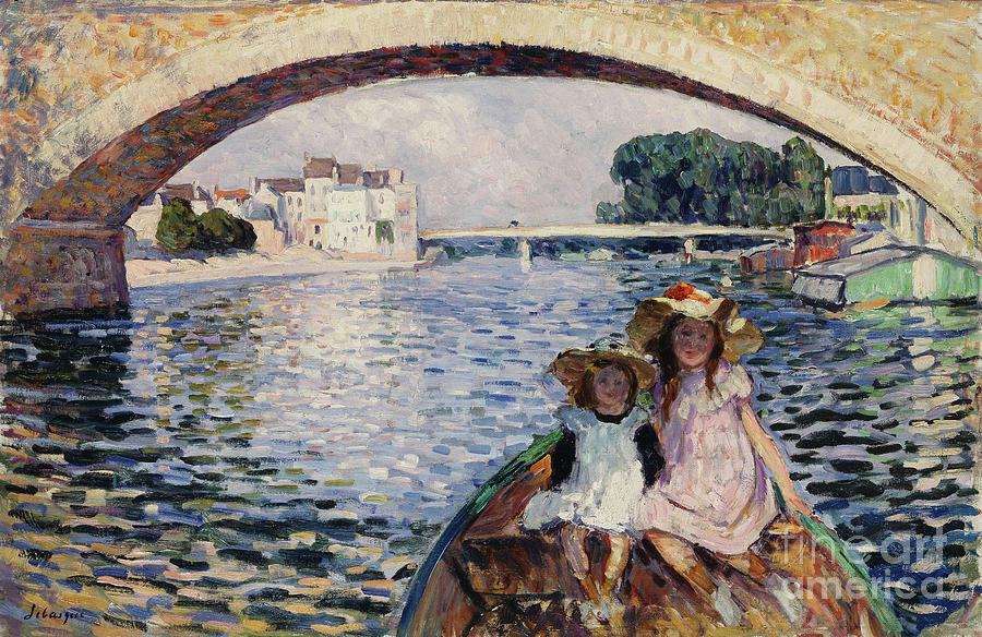 Young Girls On A Barge Jeunes Filles En Barques, 1903 Painting by Henri Lebasque