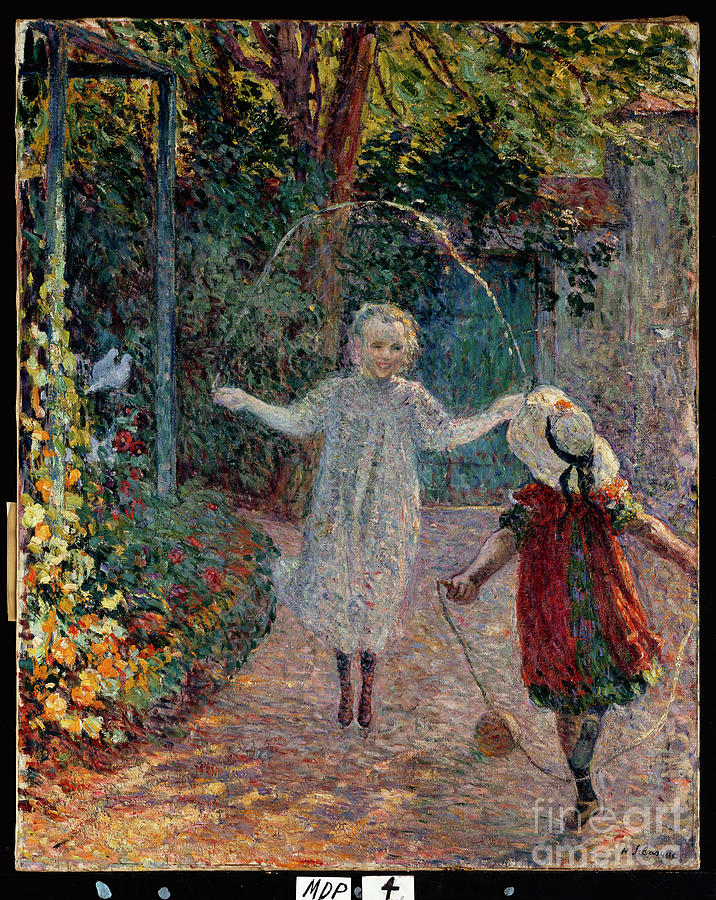 Young Girls Playing In The Garden, 1899 Painting by Henri Lebasque