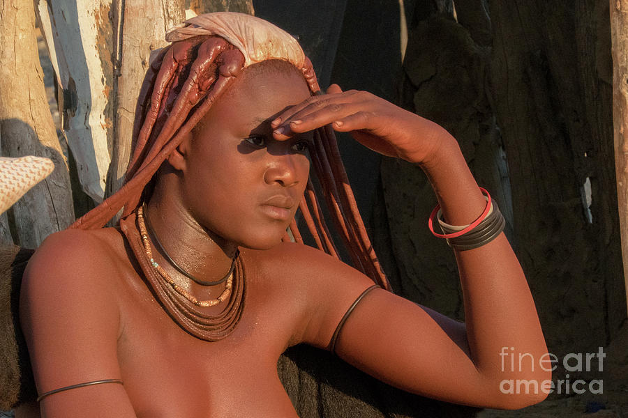 Young Himba woman b8 Photograph by Eyal Bartov