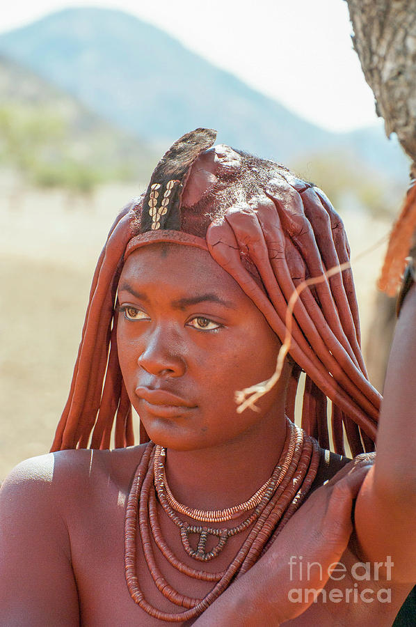 Young Himba woman j4 Photograph by Amos Gal