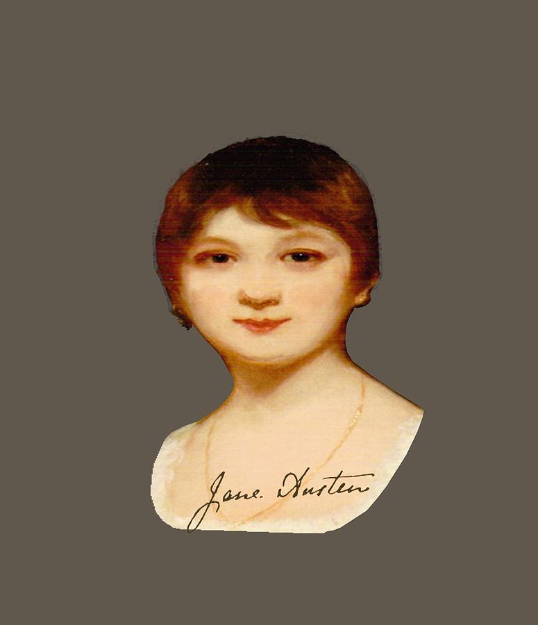 Young Jane Austen Digital Art by Asok Mukhopadhyay