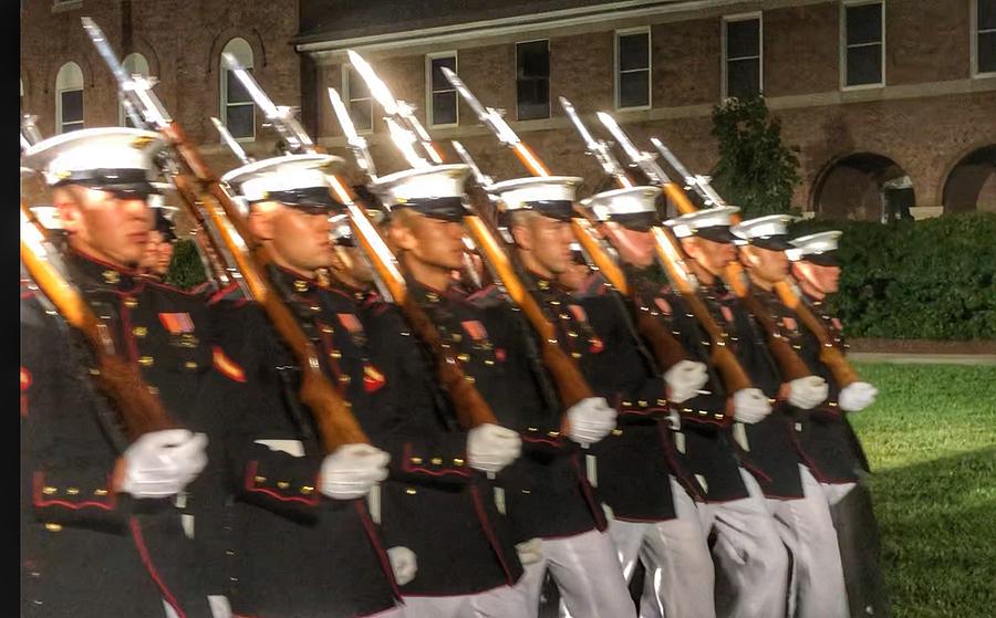 Young Marines on Parade Photograph by William E Rogers - Fine Art America