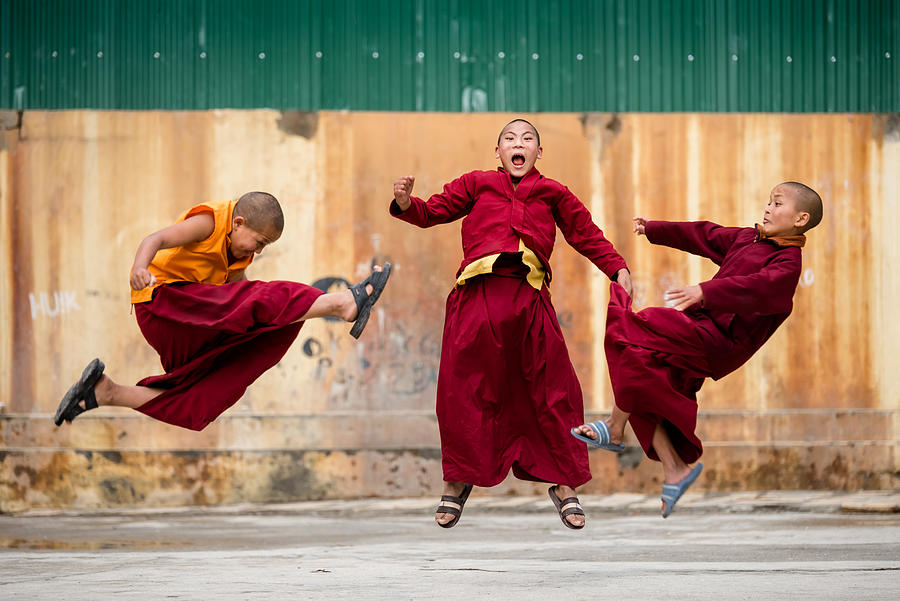 Young Monks Photograph by Ajay Maharjan