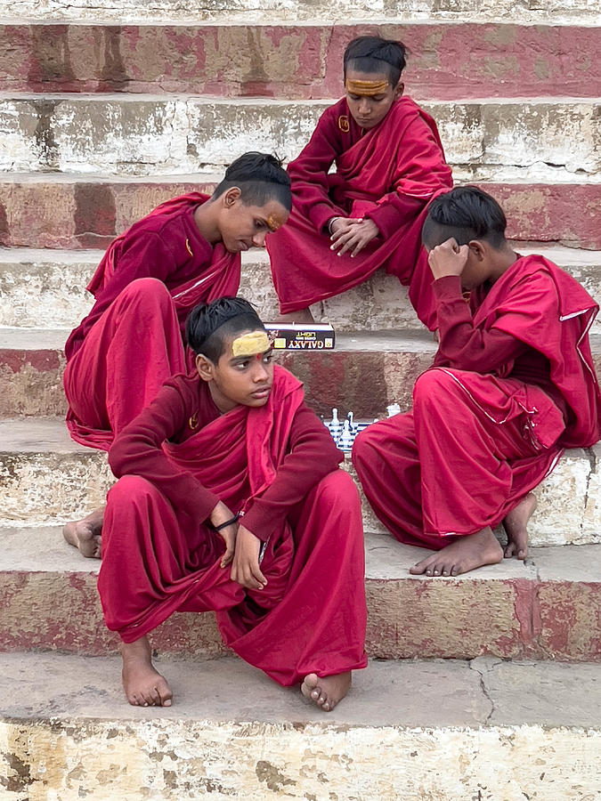 Young Monks Playing Chess Photograph by Ilana Lam