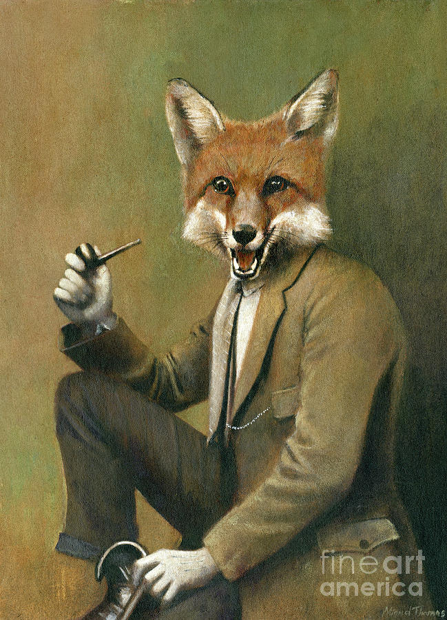 Wildlife Painting - Young Mr Fox by Michael Thomas