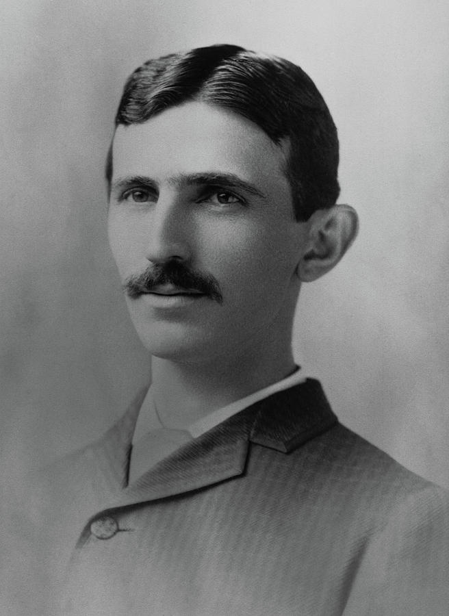 Young Nikola Tesla, Serbian-american Photograph by Science Source