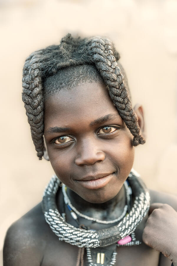 Portrait Photograph - Young Omuhimba Girl by Trevor Cole Portrait Photograph - Young Omuhimba Girl by Trevor Cole