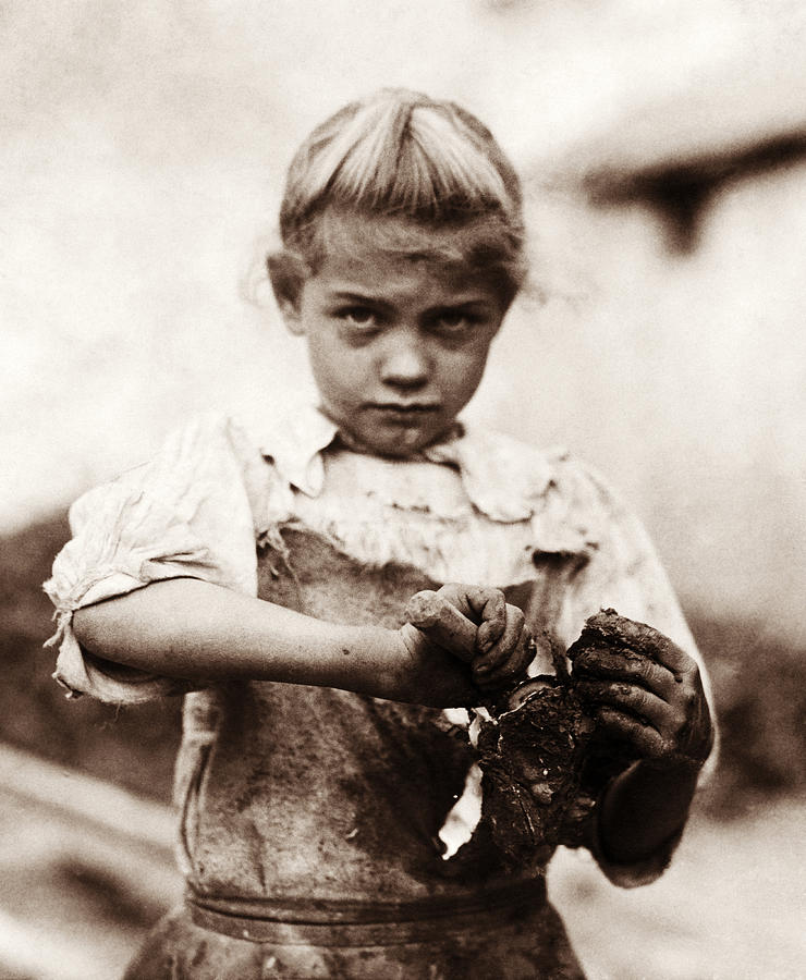 Young Oyster Shucker - Lewis Hine - 1913 Photograph by War Is Hell Store