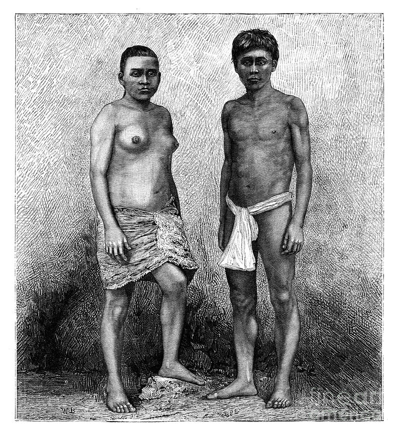 Young Talamancas Indians, Central Drawing by Print Collector