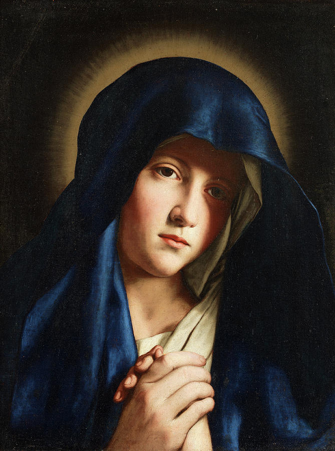 Young Virgin Mary Painting by Giovanni Battista Salvi da Sassoferrato