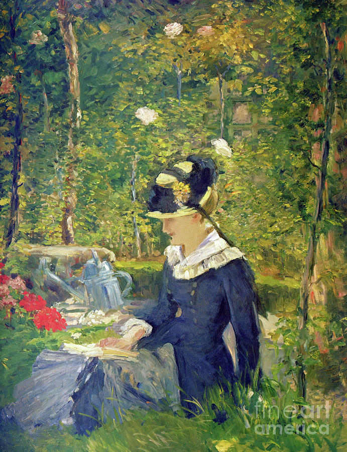 Young Woman at the Entrance of the Bellevue Garden  Marguerite Painting by Edouard Manet