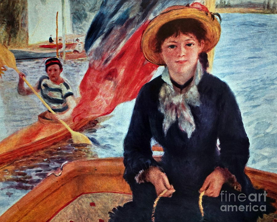 Young Woman In A Boat Painting by Pierre Auguste Renoir - Fine Art America