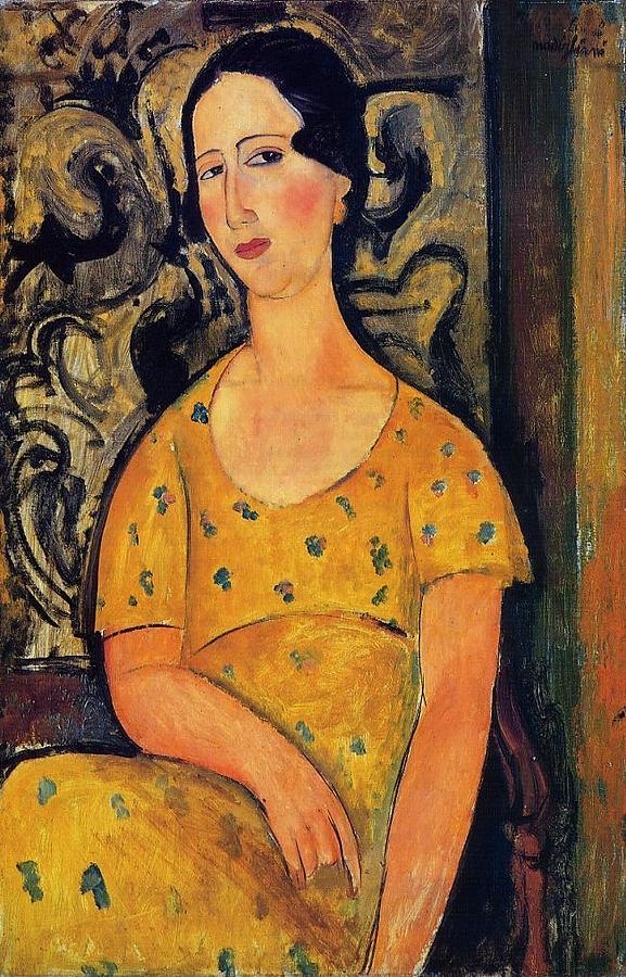 Young Woman In A Yellow Dress Also Known As Madame Modot - 1918 Painting