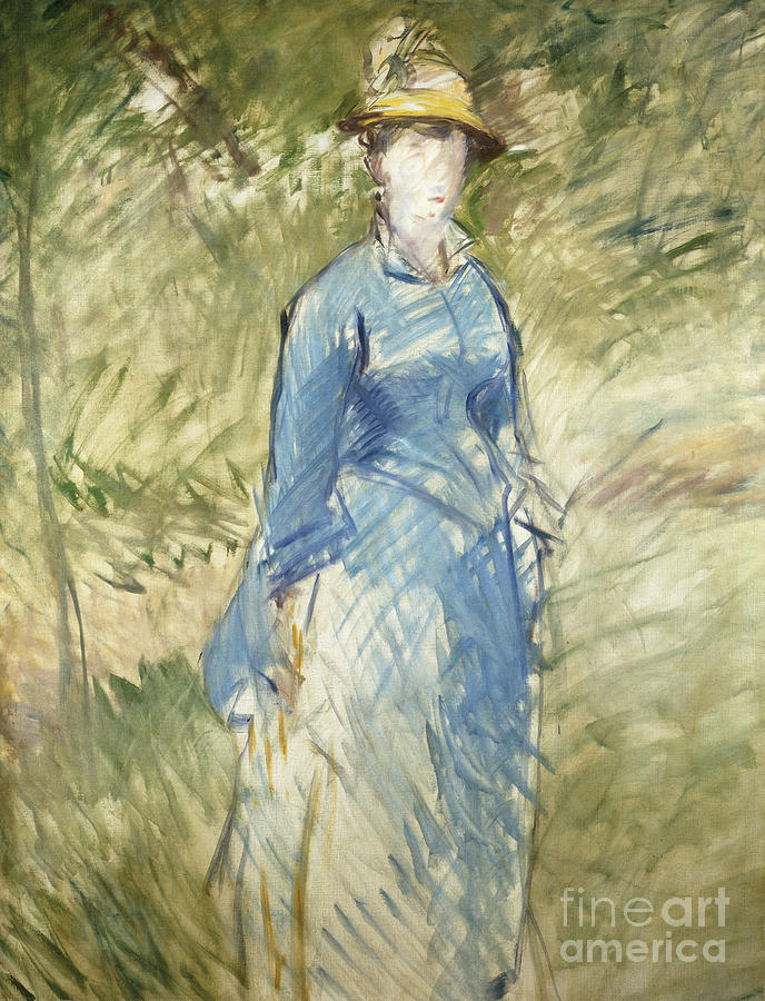 Young Woman In The Greenery; Jeune Femme Dans La Verdure, 1882 Painting by Edouard Manet