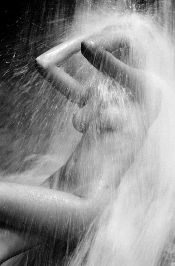 Young Woman In The Shower Photograph by Juan Silva