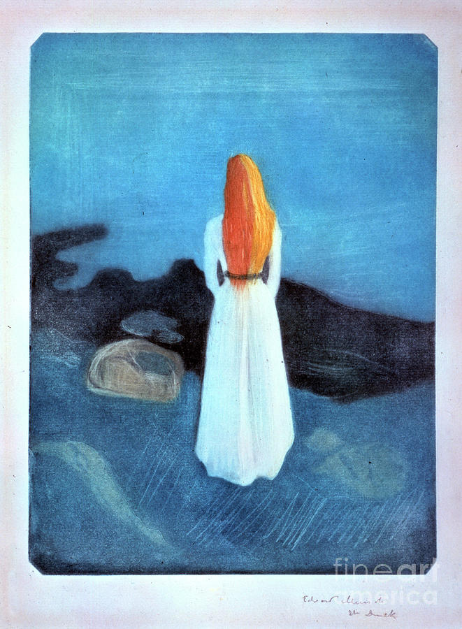 Young Woman On The Seashore Drawing by Print Collector