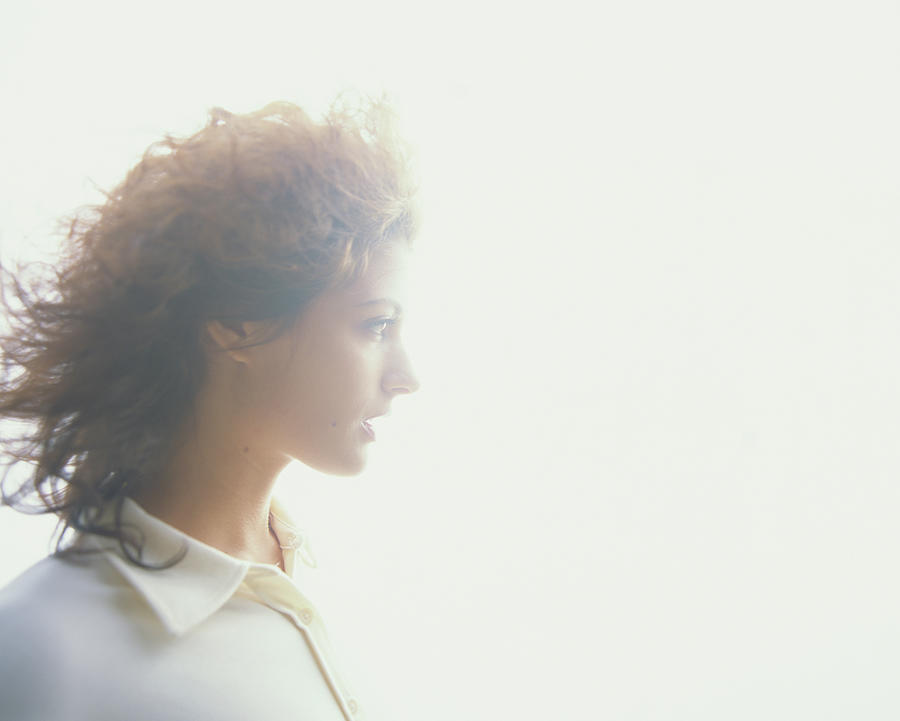 Young Woman, Profile Soft Focus Photograph by Thomas Barwick